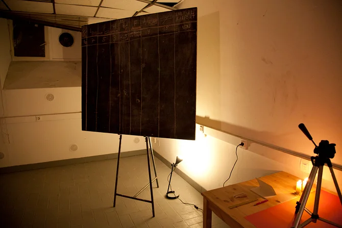 Les Poètes Intrigants par Erwan Soumhi — Installation / performance réalisé à la HEAR (Strasbourg) en 2011